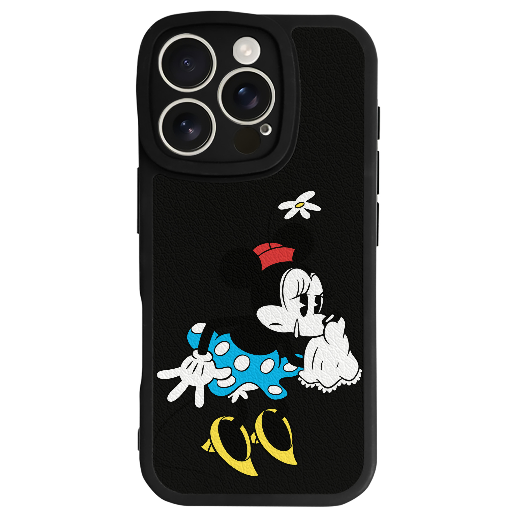 （画像用） ミッキーマウス Mickey Mouse 【iPhone 16シリーズ対応】シリコンスマホケース（レザー調） 材質：シリコン